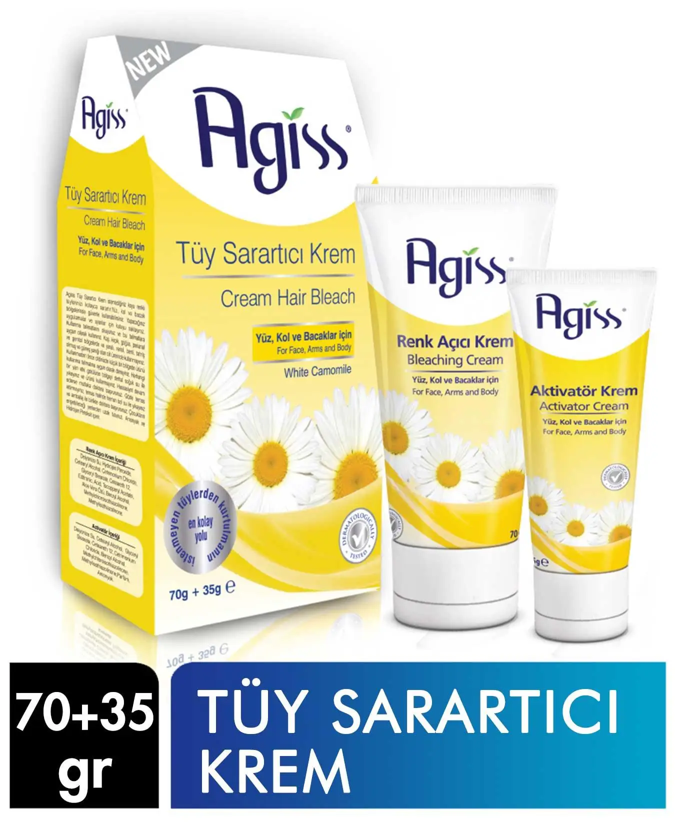 Agiss Tüy Sarartıcı Krem 70g+35g
