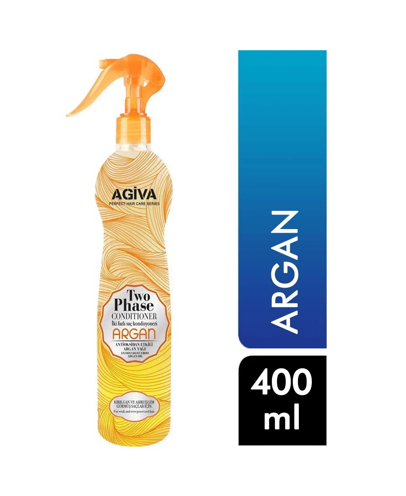 Agiva Fön Suyu Argan Kırılgan Aşırı İşlem Görmüş Saçlar İçin 400 Ml