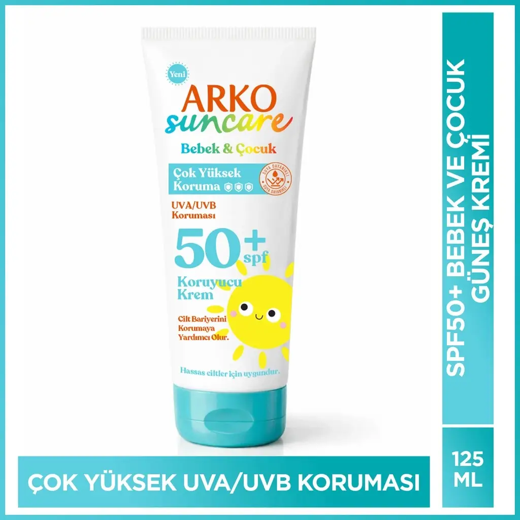 Arko Suncare Bebek Ve Çocuk Güneş Koruyucu Krem Spf 50 Faktör 125Ml