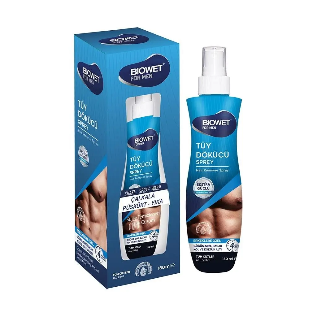 Bıowet Tüy Dökücü Sprey Krem Erkeklere Özel Tüm Ciltler 150 Ml