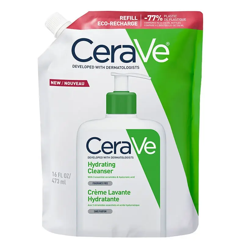 Cerave Refill Paket Nemlendiren Temizleyici Normalden Kuruya Dönük Cilt 473 Ml