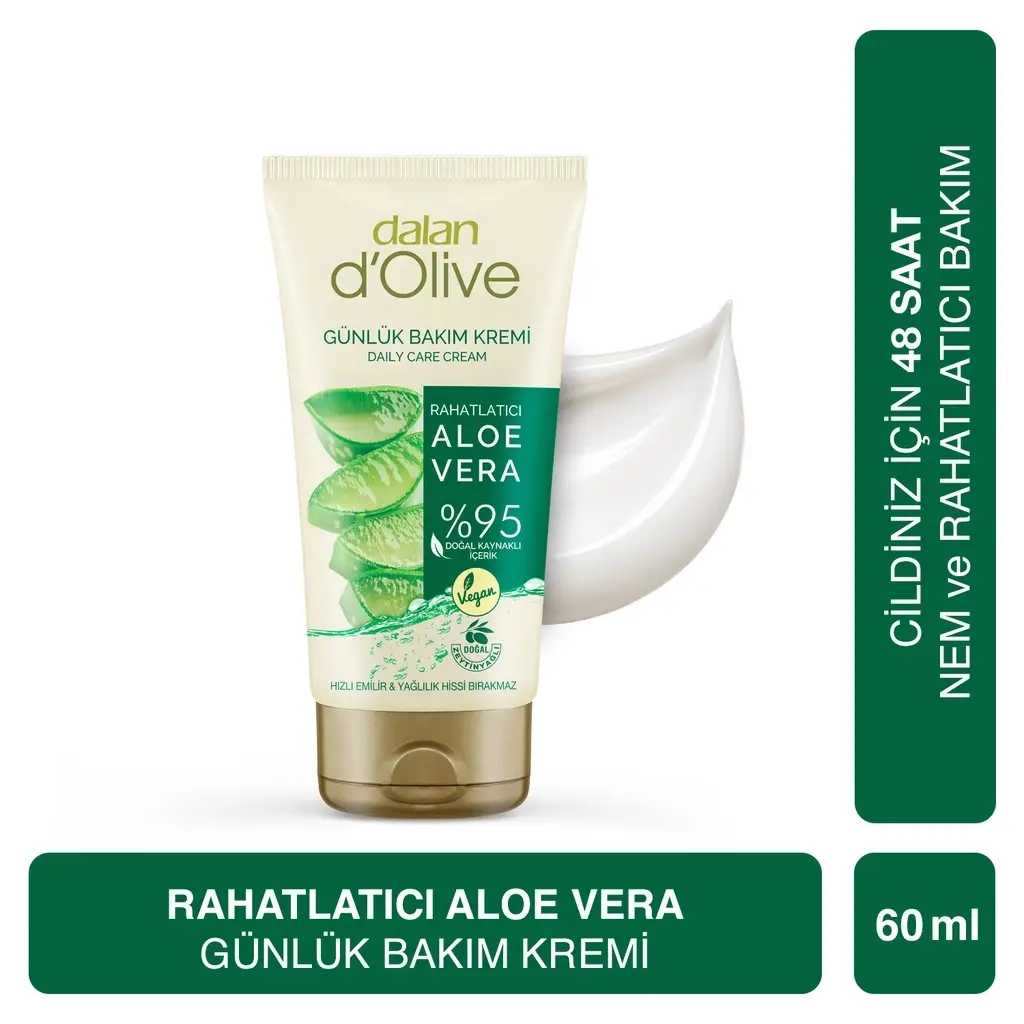 Dalan Organik Aloe Vera Özlü Tüp Krem 60 Ml