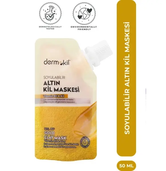 Dermokil Soyulabili Paket Maske Altın Kil 50 Ml