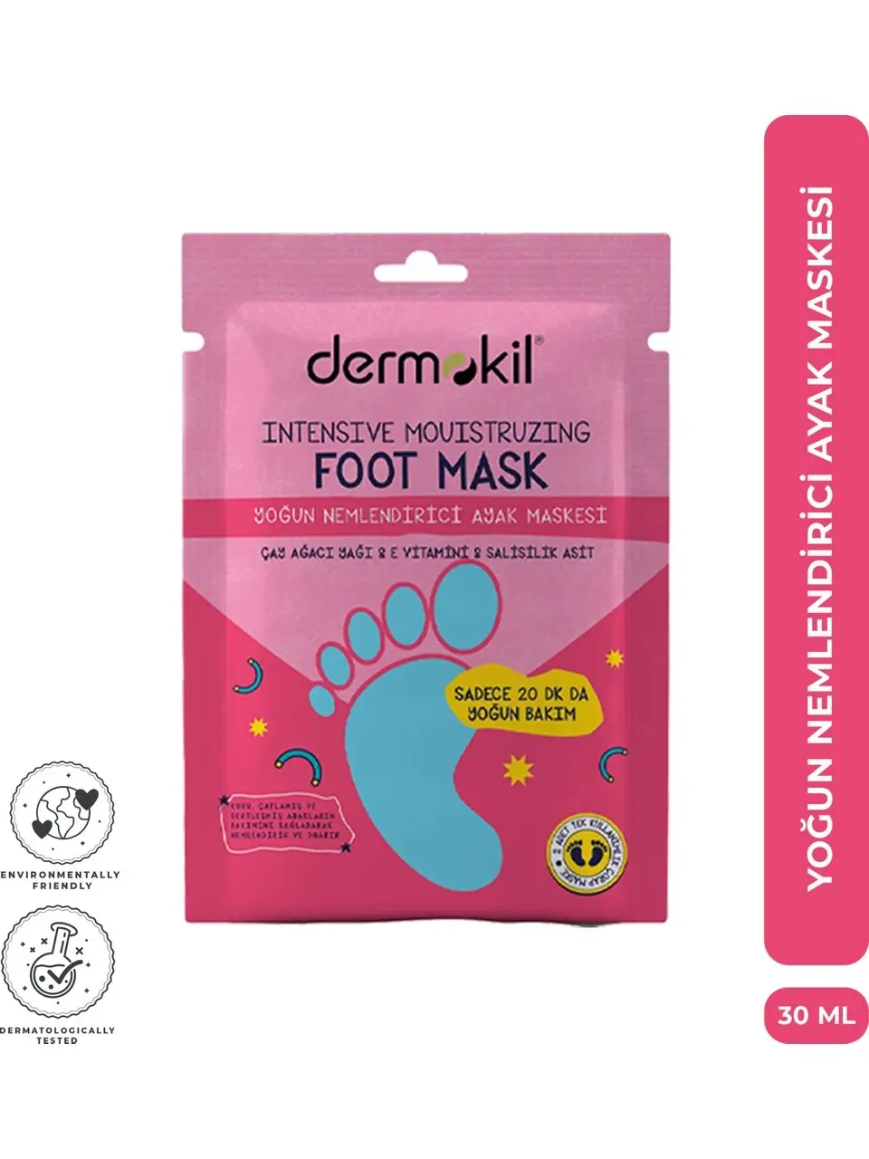 Dermokil Yoğun Nemlendirici Ayak Maskesi 30 Ml