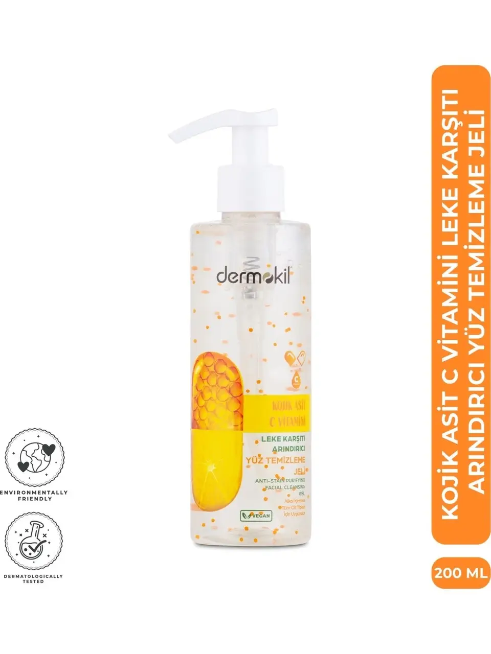 Dermokil Yüz Temizleme Jel Kojik Asit Leke Karşıtı 200 Ml