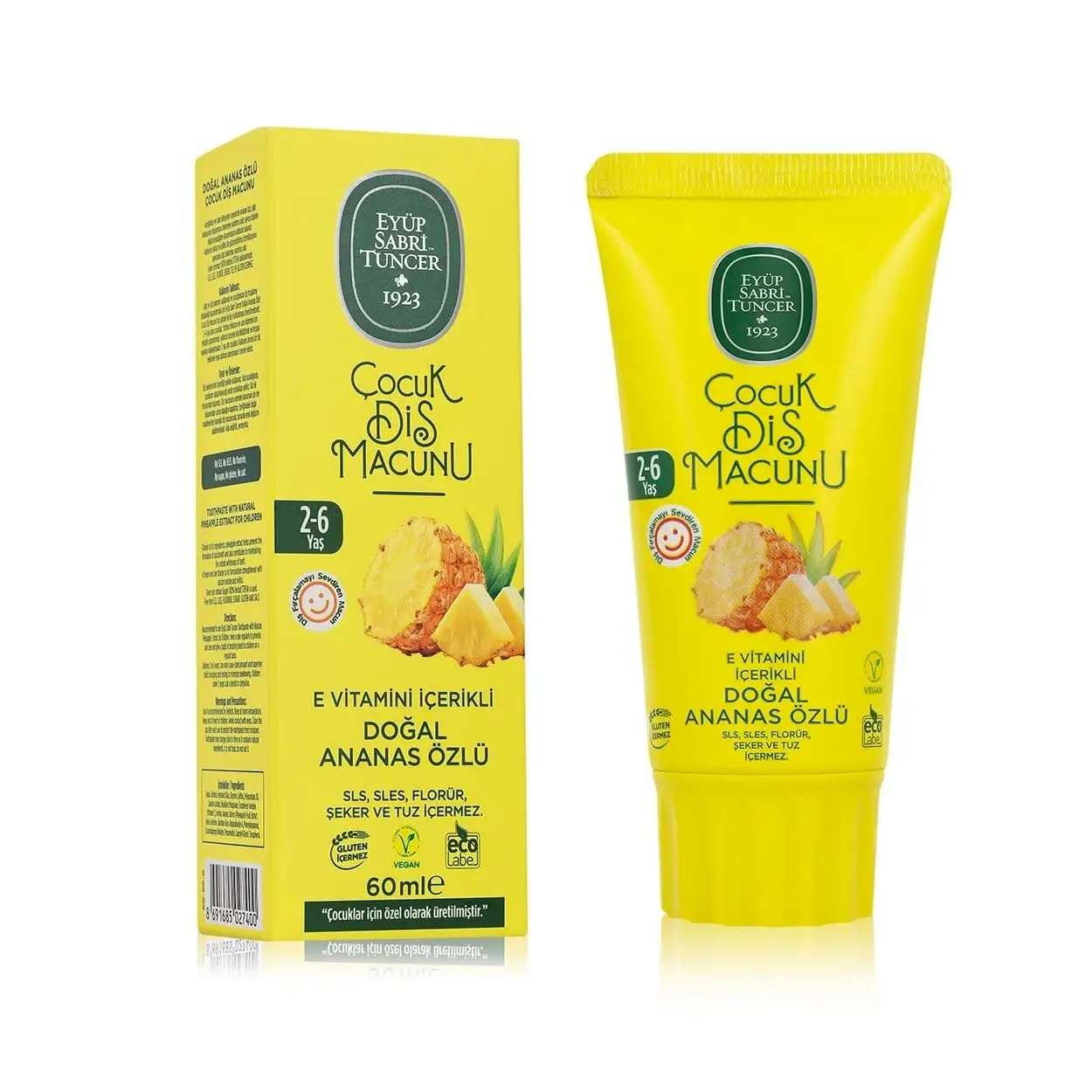 Eyüp Sabri Tuncer Doğal Çocuk Ananas Özlü Diş Macunu 60 Ml
