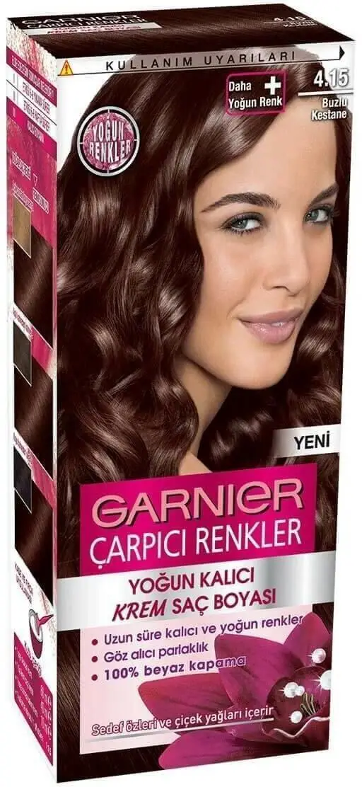 Garnıer Çarpıcı Renkler Saç Boyası 4.15 Buzlu Kestane
