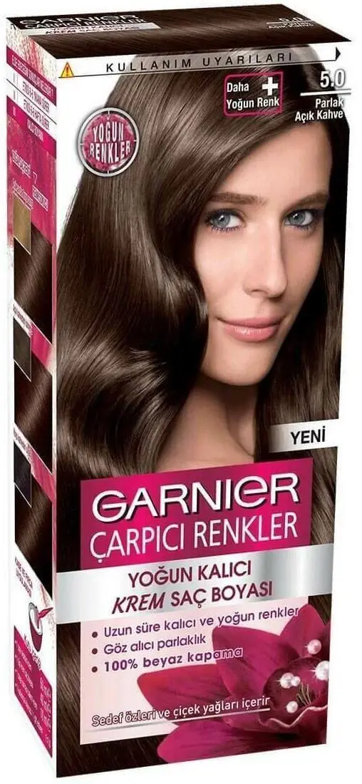 Garnıer Çarpıcı Renkler Saç Boyası 5.0 Parlak Açık Kahve