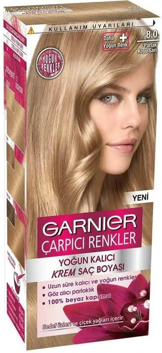 Garnıer Çarpıcı Renkler Saç Boyası 8.0 Parlak Koyu Sarı