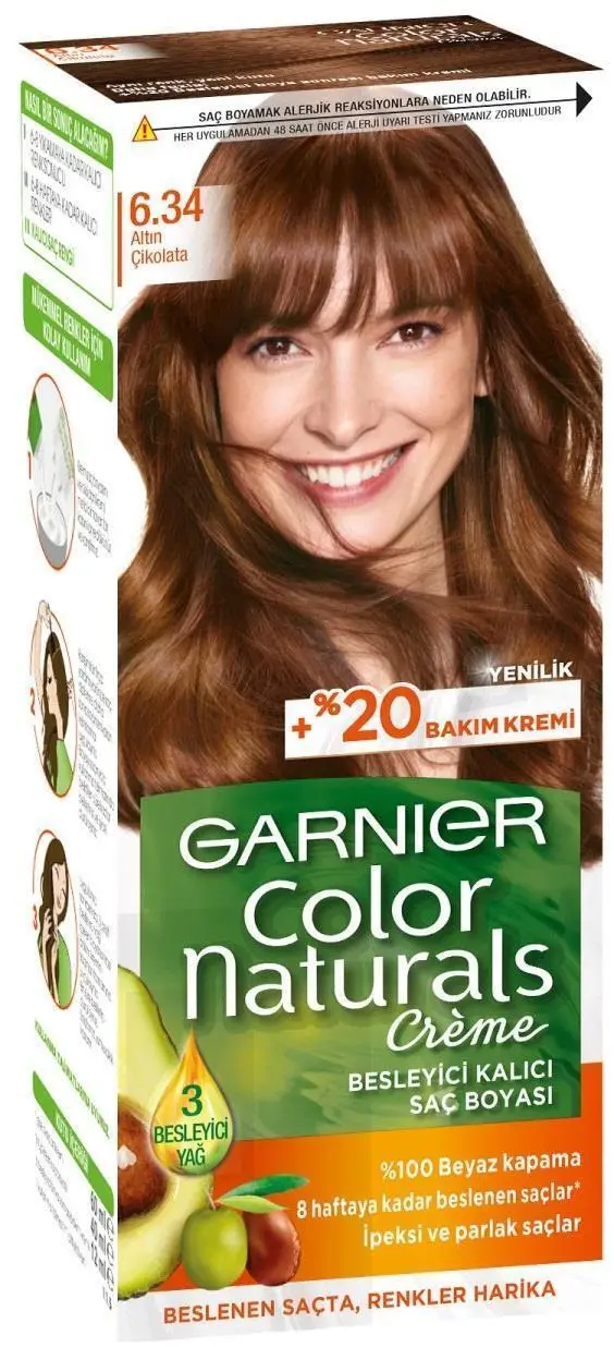 Garnıer Color Naturals Saç Boyası 6.34 Altın Çikolata