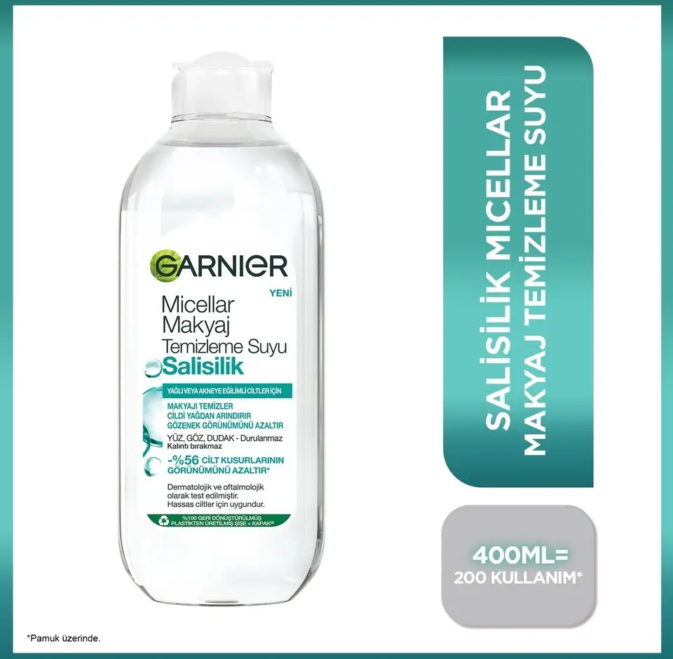 Garnıer Micellar Salisilik Makyaj Temizleme Suyu 400 Ml