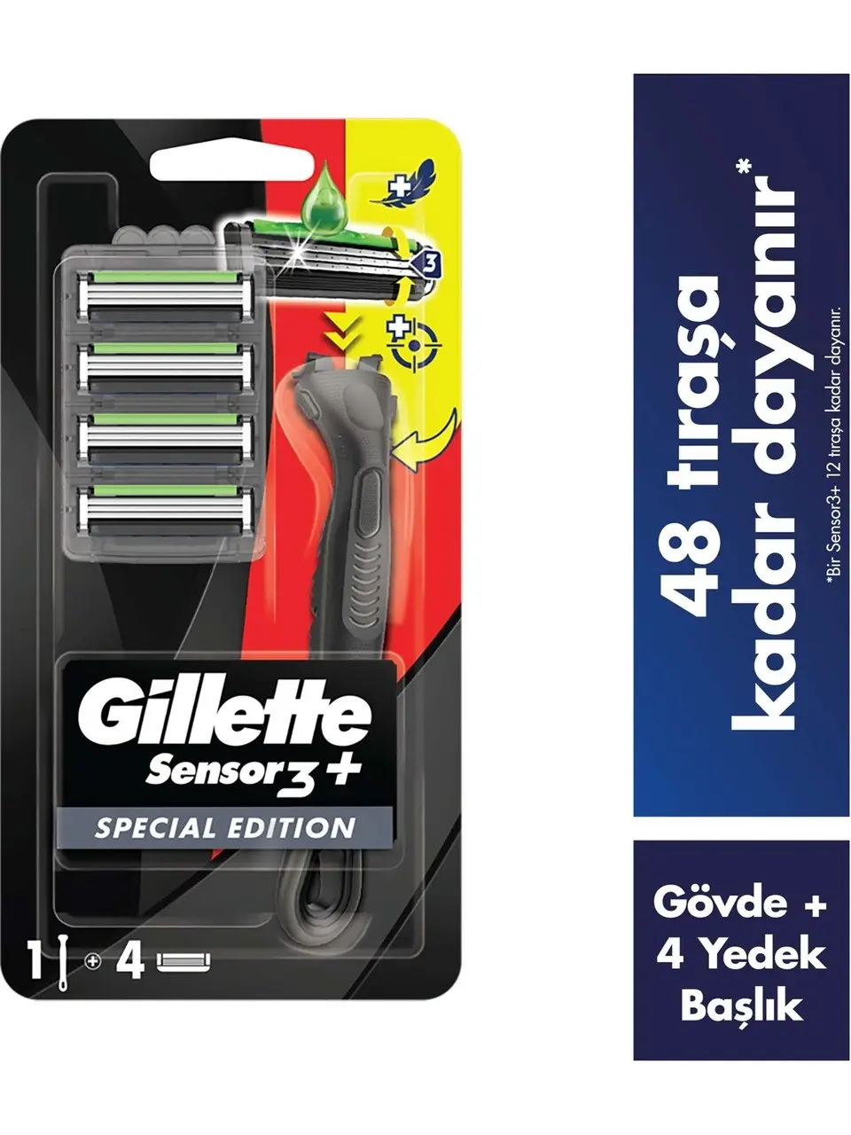Gillette Sensor 3 Traş Makinesi Specıal Edition 4 Lü Yedek