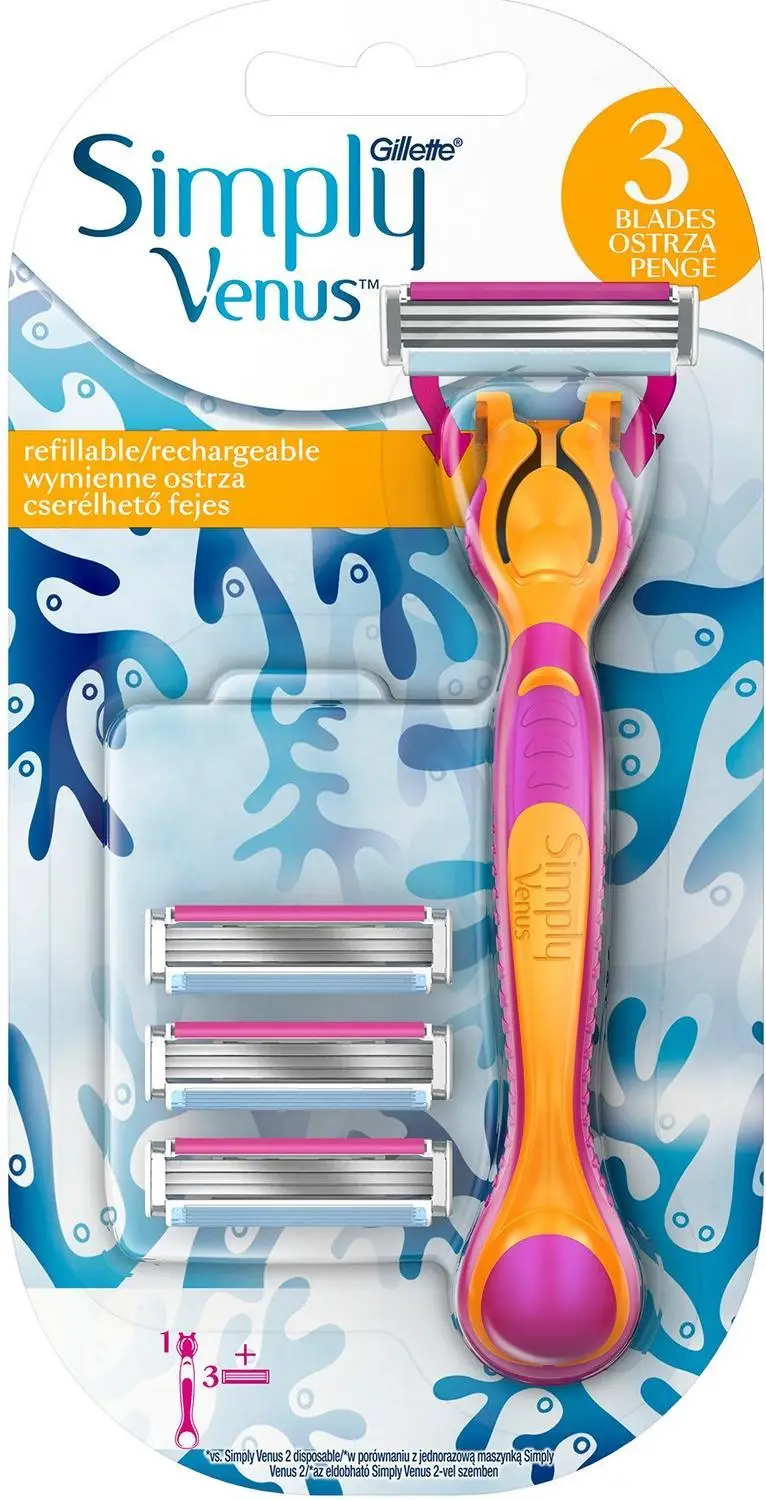 Gillette Venus 3 Simply Kadın Traş Makinsi 3 Yedekli Delist