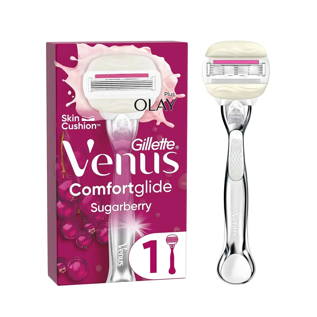 Gillette Venus Comfortglide Sugarberry Kadın Traş Makinesi Tekli