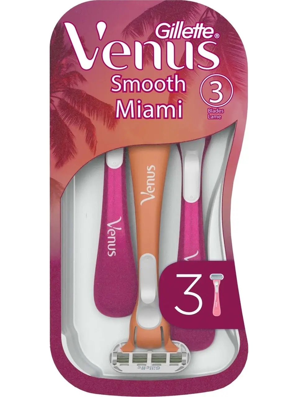 Gillette Venus Miami Kullan At Kadın Traş Bıçağı 3 Lü
