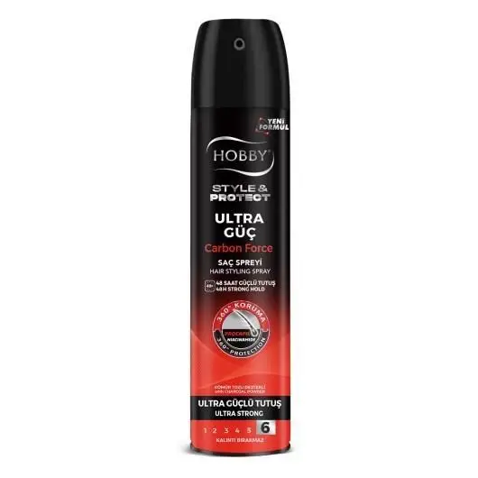 Hobby Saç Spreyi Carbon Ultra Güçlü Tutuş 250 Ml