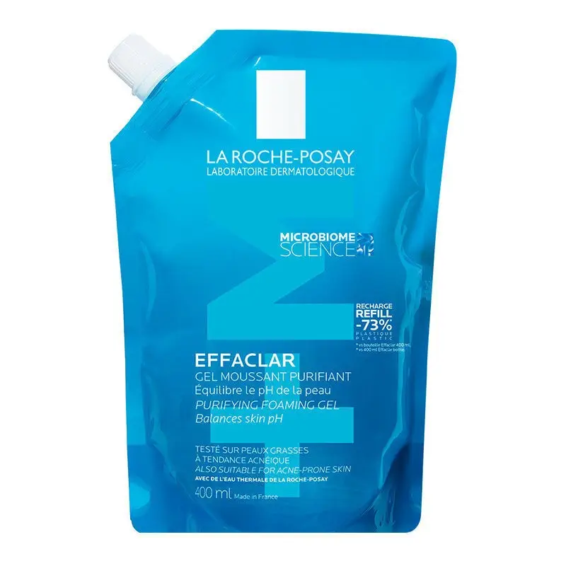 La Roche-Posay Effaclar Refill Paket Yüz Yıkama Jeli Yağlı Ve Akneli Cilt 400 Ml