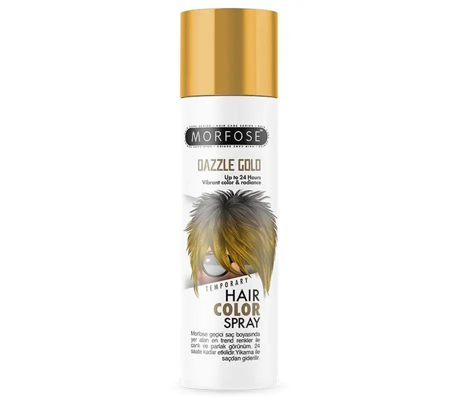Morfose Renkli Sprey Dazzle Gold Altın Sarısı 150 Ml