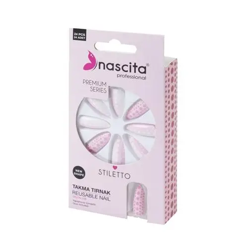 Nascita 24 Lü Renkli Takma Tırnak Stiletto NASNAIL00186