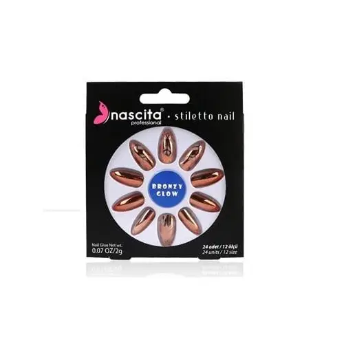 Nascita 24 Lü Renkli Takma Tırnak Stiletto NASNAIL00187
