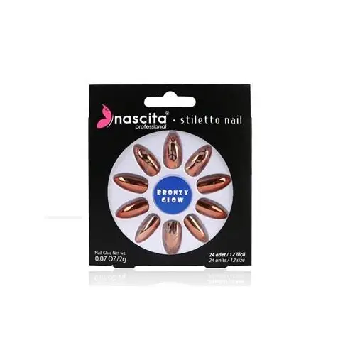 Nascita 24 Lü Renkli Takma Tırnak Stiletto NASNAIL00188