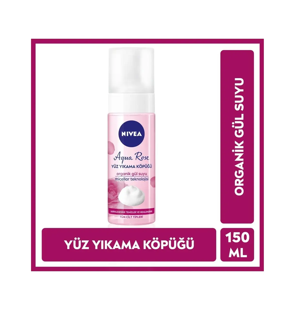 Nıvea Aqua Rose Yüz Yıkama Köpüğü Tüm Ciltler 150 Ml