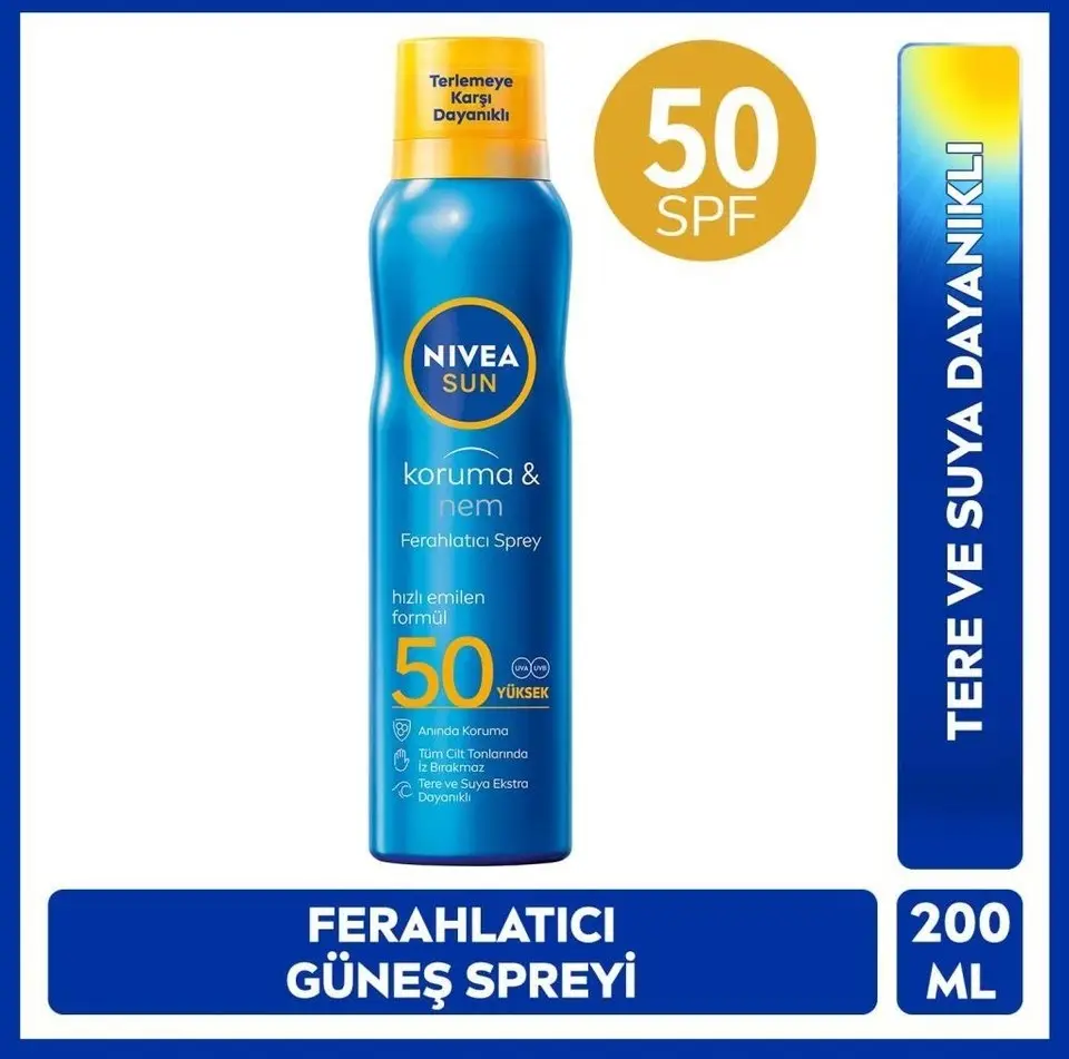 Nıvea Sun Güneş Sprey Nem Koruma Spf 50 Faktör 200 Ml