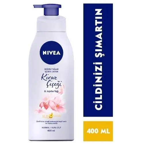 Nıvea Vücut Losyonu Değerli Yağlar Kiraz Çiçeği Jojoba Yağlı 400 Ml