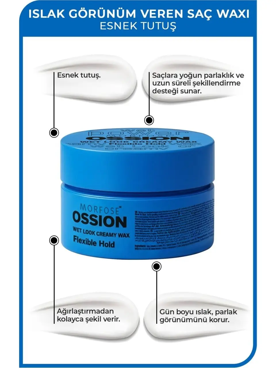 Ossıon Mavi Wet Look Wax 100 Ml
