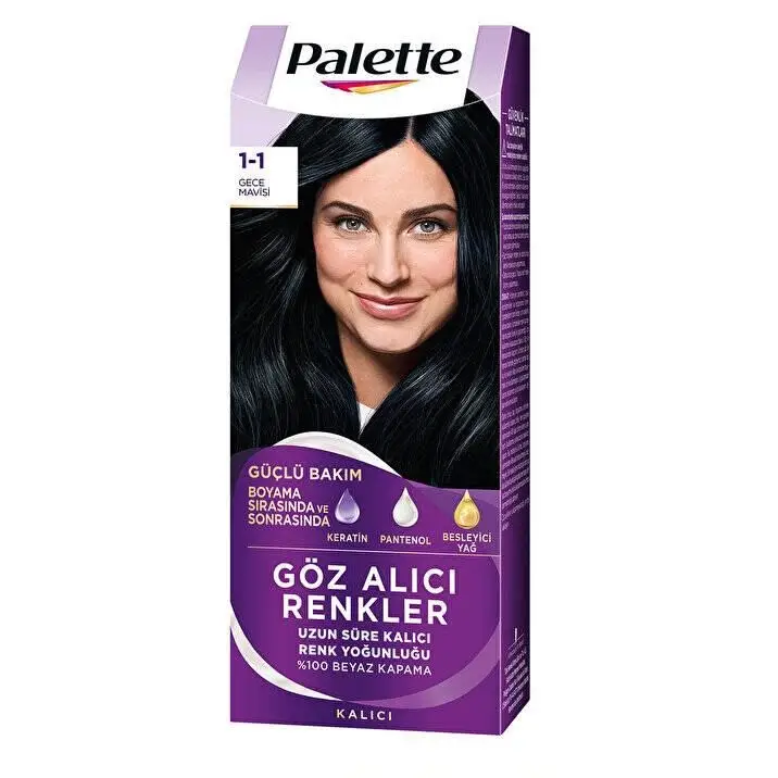 Palette Göz Alıcı Renkler Saç Boyası 1-1 Gece Mavisi