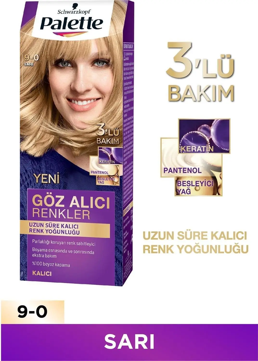 Palette Göz Alıcı Renkler Saç Boyası 9-0 Sarı