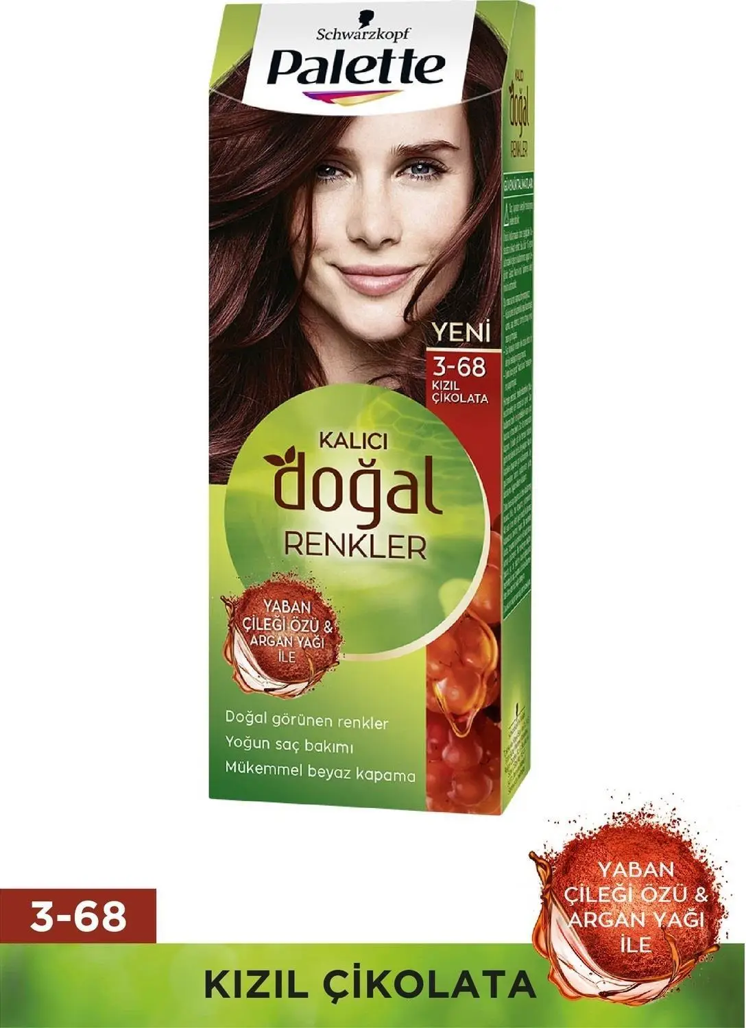 Palette Natural Doğal Renkler Saç Boyası 3-68 Kızıl Çikolata