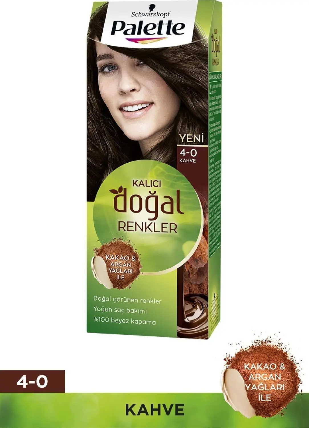 Palette Natural Doğal Renkler Saç Boyası 4-0 Kahve