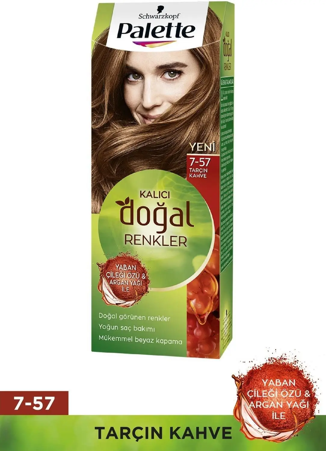 Palette Natural Doğal Renkler Saç Boyası 7-57 Tarçın Kahve