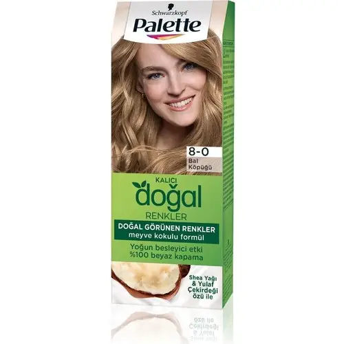 Palette Natural Doğal Renkler Saç Boyası 8-0 Bal Köpüğü