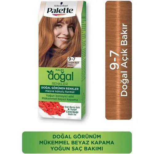 Palette Natural Doğal Renkler Saç Boyası 9-7 Doğal Açık Bakır