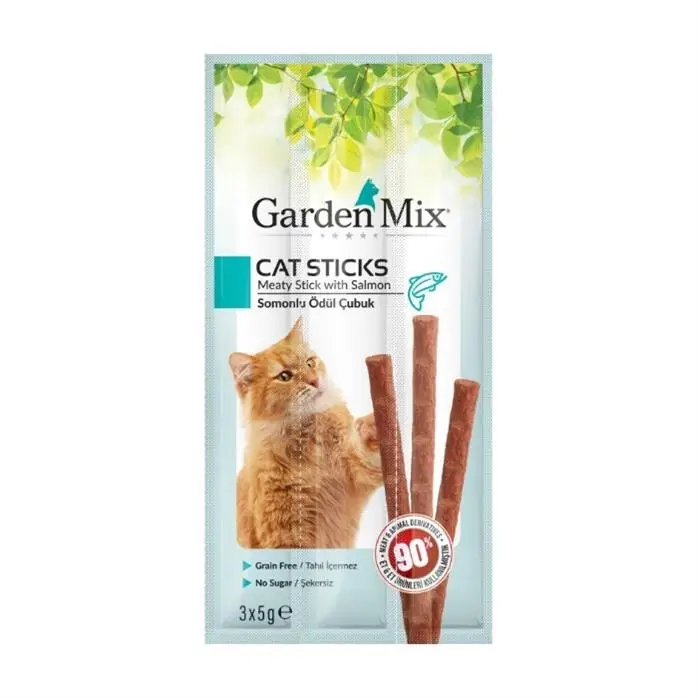 Pets Family Garden Mix Cat Stıcks Kediler İçin Somonlu Ödül Çubuk 3x5 Gr