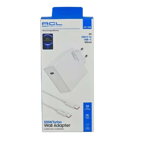 Prn Acl Şarj Kafası Turbo 120 W 3.4 A 2 Çıkışlı Type C- Type C