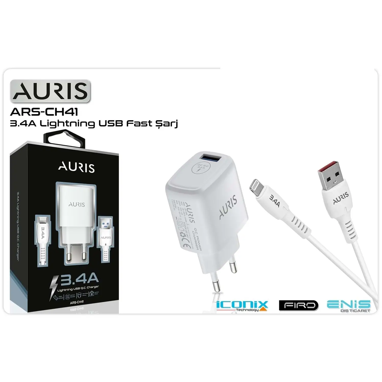 Prn Aurıs Şarj Aleti 18 W 3.4 A Usb İphone