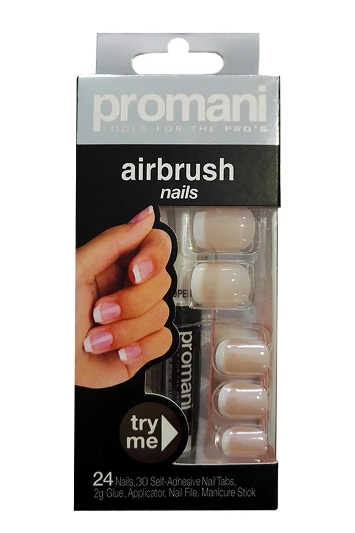 Promani İnce French Takma Tırnak Kiti Pembe Pr-5011