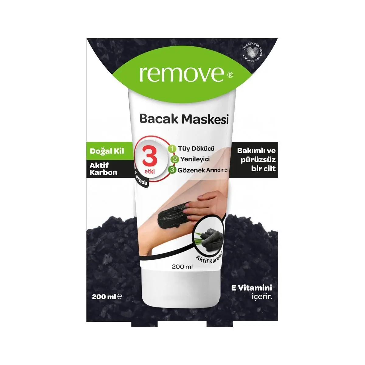 Remove Tüy Dökücü Bacak Maskesi Karbon Etkili 200 Ml