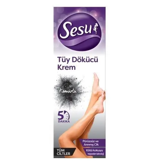 Sesu Tüy Dökücü Krem Kömürlü Tüm Ciltler 100 Ml