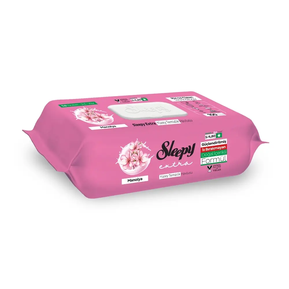 Sleepy Yüzey Temizleme Havlusu Manolya 100 Lü