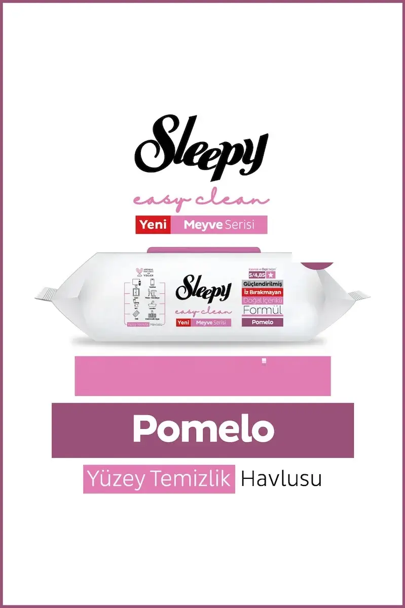 Sleepy Yüzey Temizleme Havlusu Meyve Seri 100 Lü