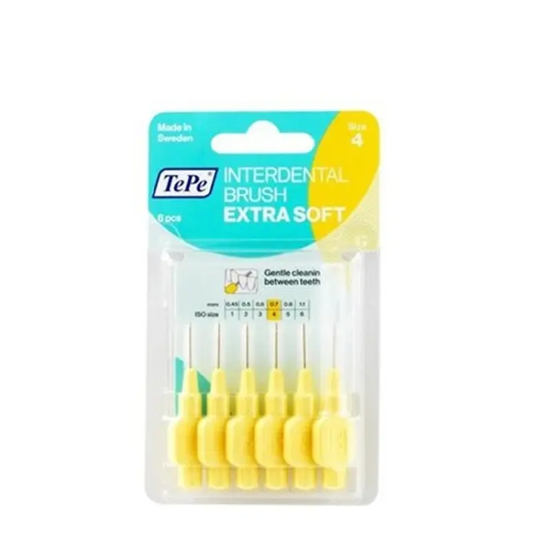 Tepe Blisterli Arayüz Fırçası 6 Lı Sarı Soft Delist