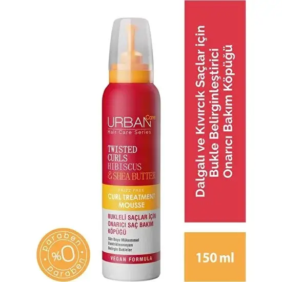 Urban Care Köpük Twısted Curls Hıbıscus Sea Butter Bukleli Saçlar 150Ml
