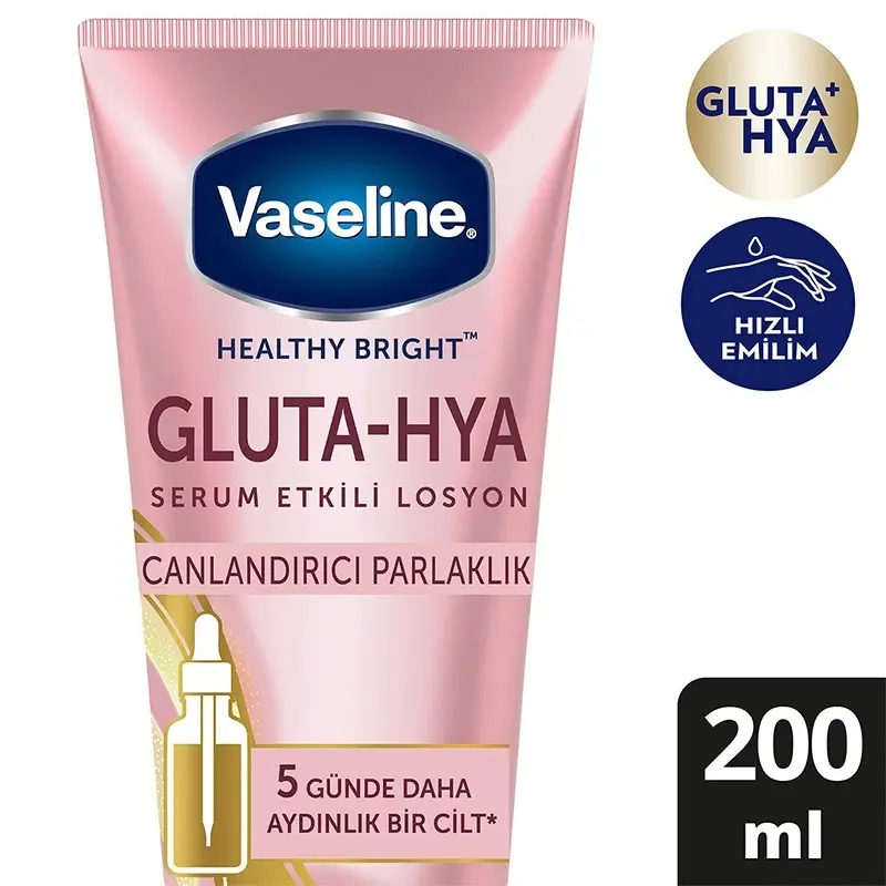 Vaseline Vücut Losyonu Gluta Hya Canlandırıcı Parlaklık Aydınlatıcı 200 Ml