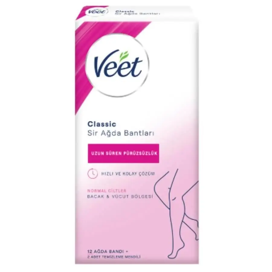 Veet Sir Ağda Bandı Vücut Tüm Ciltler 12 Li