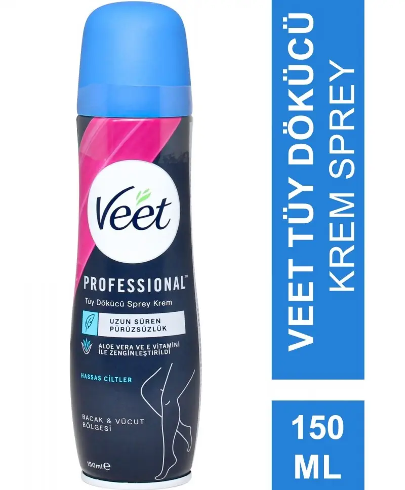 Veet Tüy Dökücü Sprey Professıonal Hassas Ciltler 150 Ml